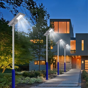 Aluminum <b>LED</b> Solar Street <b>Light</b> 5000K IP65 Waterproof Outdoor Motion <b>Sensor</b> Integrated 300W Residential Use - Product Image 4