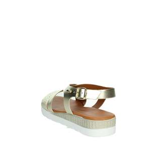 Sandali bassi con plateau in vera pelle traspirante da donna Valleverde 24200 Calzature estive piatte bianche - Product Image 2
