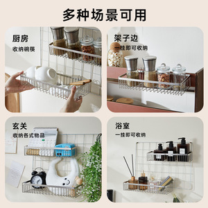304 Stainless Steel Chopstick Holder Rectangle Wall Mounted Hanging Draining Cutlery Storage <b>Basket</b> With Built In Cage - Product Image 5