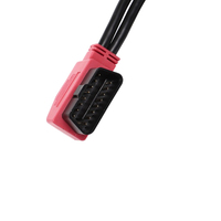 Cable Divisor en Y OBD2 OBD-II de 16 Pines Macho a Hembra en Ángulo Recto para Escáner de Diagnóstico y Lector de Códigos de Falla
