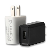 Chargeurs de téléphone USB muraux HNT 5V1A, prise EU/US, adaptateur secteur portable AC 5W avec 1 port USB