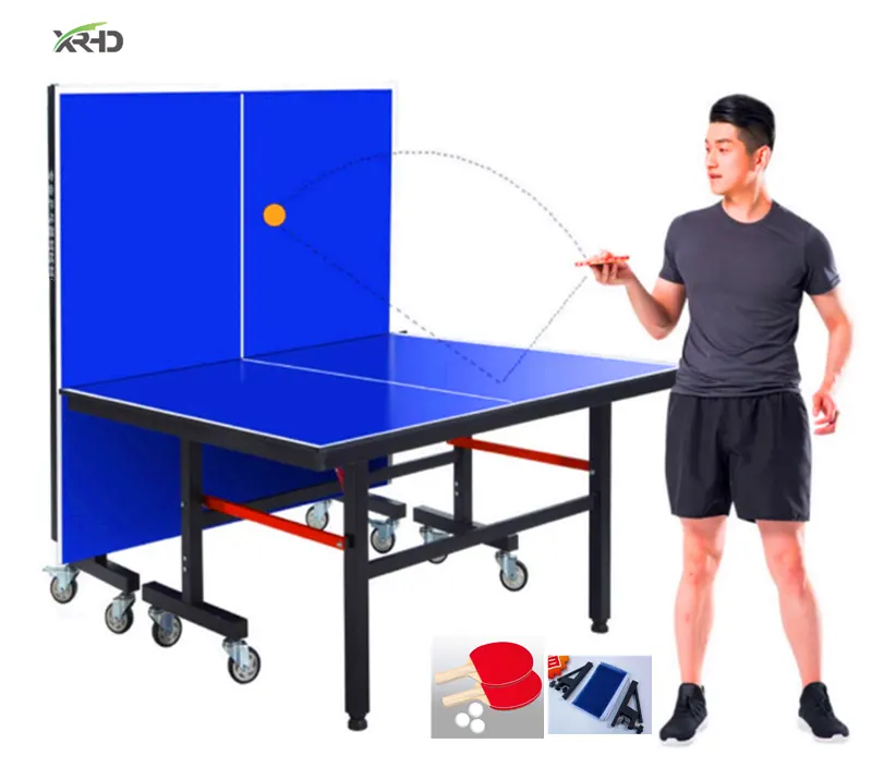 Papan Tenis Meja Lipat Kustom 15Mm 25Mm MDF SMC Luar Ruangan Ping-Pong Dalam Ruangan