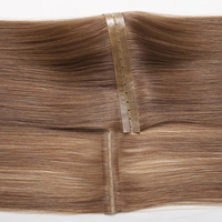 Meilleures Extensions de Cheveux Humains Remy de Qualité Salon, Trame Papillon Invisible à Micro-Anneaux, Double Tissage