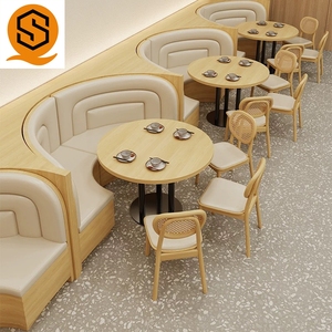 High-Quality Smart & Tech-Integrated Dining Table <b>Set</b> Coffee for <b>Restaurant</b> SSEA20260310-3 Sintered Stone Top and Resist - Product Image 2