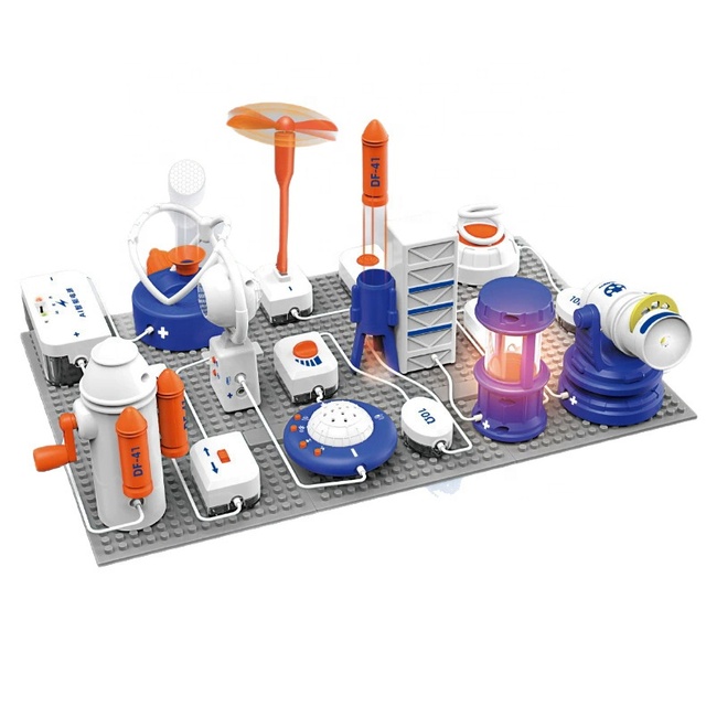66pcs STEM Circuit Blocks Science Kit DIY 500+ Physics Experiment Electronics Exploration AI Voice Control Circuit Projects Toy