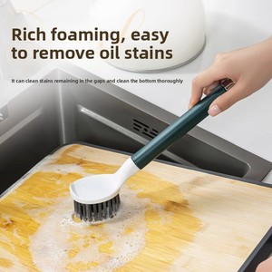 Cepillo de Limpieza de Silicona Multifuncional Ecológico Antiadherente Zenidoo Silver con Mango de Plástico Largo, Apto para Lavavajillas - Product Image 4