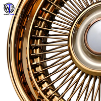 Jante en alliage d'aluminium forgé 5x114/120/130 6x139.7 14 16 20 -26 pouces finition or 72/100/150 multi-rayons pour voiture de tourisme
