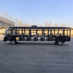 Autobús Eléctrico de Alta Calidad Estilo Vintage, Carro de Golf Eléctrico de 23 Asientos, Autobús Turístico Negro Grande con 23 Asientos - Product Image 6