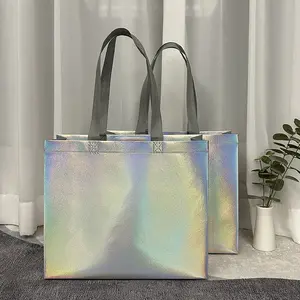 Borsa regalo riutilizzabile del produttore all'ingrosso riciclata Eco laminato Non tessuto Tote Bag con Logo stampato personalizzato