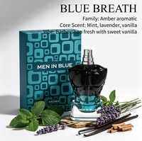 Coffret de Parfums Aromatiques Ambre en Gros pour Hommes, Boîte Cadeau Parfum Menthe Vanille pour Barbier, Flacon Torse, Cologne OEM