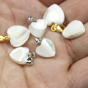 Horseshoe <b>shell</b> white coffee heart shaped pendant necklace <b>bracelet</b> DIY handmade beaded accessories teardrop pendant - Product Image 3