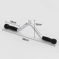 Ensemble d'accessoires pour machine de musculation en acier chromé : Barre de tirage vertical, Corde triceps, Barre en V, Poignée en D, Poignée en caoutchouc