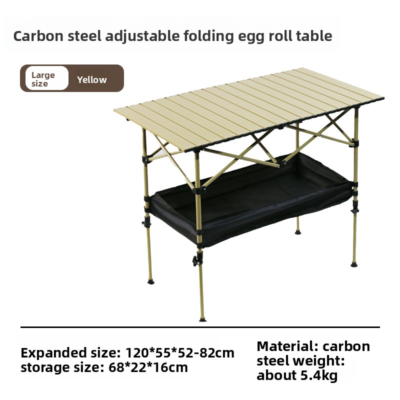 120 champagne (adjustable) folding table