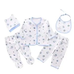 Babies gift box cotton clothing sets 5 pcs blue pink green new born baby clothes gift set kids clothes sets for baby