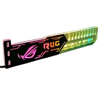 RGB dudukan GPU dekorasi game, aksesori komputer PC Desktop 25CM dudukan GPU RGB 5V 3PIN 4PIN pemegang kartu grafis antarmuka