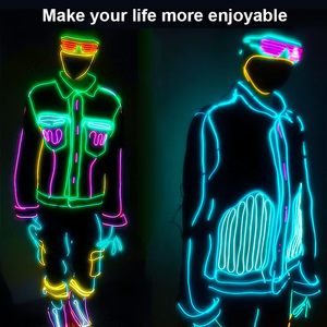Tira de Luz LED de PVC Azul Neonawall, Portátil, con Cable EL, Funciona con Batería, Cortable a 360°, Luz de Cuerda Personalizable en Color para Fiestas - Product Image 3