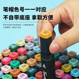 80 pièces/ensemble, surligneurs colorés, stylos pinceaux à double pointe, encre acrylique, ensemble de stylos marqueurs, emballage en sac noir - Product Image 2