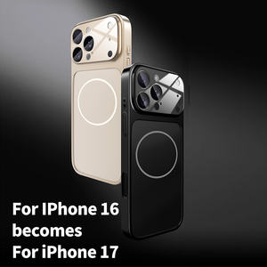 Pannello posteriore in vetro opaco custodia per telefono magnetico per <span class=keywords><strong>iPhone</strong></span> 17 <span class=keywords><strong>Pro</strong></span> Max 17 Air con pellicola di vetro HD <span class=keywords><strong>Cover</strong></span> <span class=keywords><strong>protettiva</strong></span> per <span class=keywords><strong>iPhone</strong></span> 16 - Product Image 3