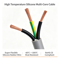 Kabel Silikon Multi Inti Tahan Suhu Tinggi, Kabel Karet Silikon Fleksibel, Kabel Sambungan Multi Konduktor Kustom