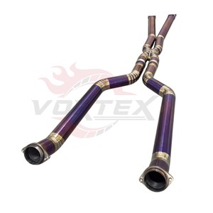 ท่อไอเสียแบบ catback ไทเทเนียมสีม่วง Vortex สำหรับ BMW G90 M5 S68 4.4T V8 2025-2026 valvetronic พร้อมปลายสี่เหลี่ยมคาร์บอนไฟเบอร์ - Product Image 6