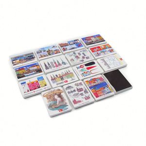 Personalize Custom Denmark Souvenirs 24 Pc Set Tourism Metal Crafts Resin Souvenir <b>Fridge</b> Magnet Printing - Product Image 4