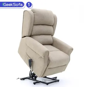 Geeks ofa Fabric Power Electric Lift Liegestuhl mit Massage und Wärme für ältere Menschen
