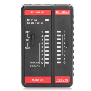 Network Cable <strong>Tester</strong> RJ11 RJ45 <strong>Phone</strong> <strong>Line</strong> Wire Test Tool Accessory for Measurement HT812A - Product Image 1