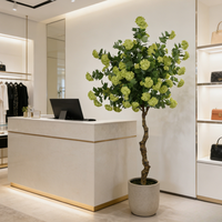 Arbre artificiel de luxe en forme de boule de neige, Hortensia réaliste, Bonsaï, Plantes d'intérieur, Décorations de mariage et du Nouvel An, Evergreen