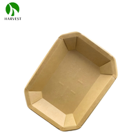 Serie di Vassoi YN - Robusti e Durevoli, Ecologici, Riciclabili, in Carta Kraft, per Carne, Adatti al Microonde, Biodegradabili, Personalizzabili