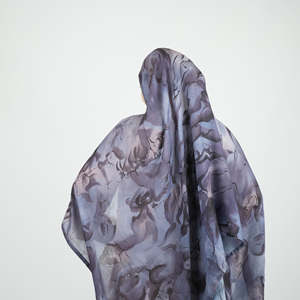 90*200 Luxury Purple <b>Modal</b> Cotton Viscose Water Print <b>Hijab</b> Double Needle Malay Ethnic Muslim Islamic Printed <b>Modal</b> <b>Hijab</b> - Product Image 2