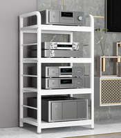 SN-002 Support d'amplificateur de puissance, support d'enceinte audio, armoire d'amplificateur de puissance, lecteur CD amovible, équipement Hi-Fi, support trépied, quatre niveaux