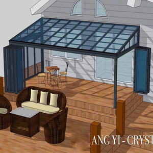 Auvent de terrasse en aluminium extérieur étanche/couverture de <span class=keywords><strong>toit</strong></span> de terrasse pour auvent latéral de balcon de véranda - Product Image 6