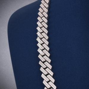 Cadena Cubana de Miami de Lujo y Tendencia de 14mm, Collar de Plata 925 Personalizable con Diamantes de Moissanita, Joyería para Hombre, Regalo de Boda - Product Image 2