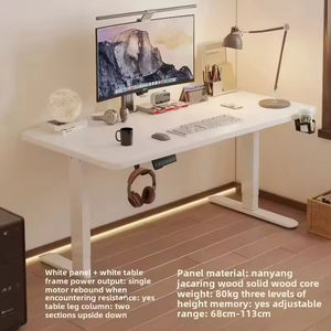 Scrivania per Computer Regolabile in Altezza con Nucleo in Legno Massello, Design Moderno, Scrivania da Gaming Sollevabile per Casa, Studio, Ufficio e <span class=keywords><strong>Lavoro</strong></span> - Product Image 6