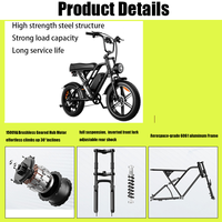 Vélo de montagne électrique pour adultes Moteur 750W Batterie 48V15AH Autonomie 30-50KM Double suspension Vélo électrique