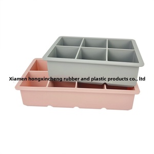 Tapa de silicona de grado alimenticio más vendida para bandeja de cubitos de hielo con molde cuadrado de 4/6/8 compartimentos de fácil desmolde para hacer hielo - Product Image 5