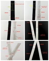 Bande adhésive à clips avec points en silicone antidérapants, clous en plastique, bande élastique à clips, accessoires de couture pour vêtements