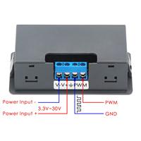 Generador de frecuencia de pulso PWM de 1 canal, DC 3,3 V-30V, módulo ajustable de onda de 5-30mA, pantalla LCD para componentes electrónicos, 1 canal, 2 unidades