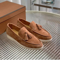 Perdagangan Luar Negeri Lintas Batas Sepatu Kasual Ringan Model Slip-on Eropa Amerika Bahan Suede Karet