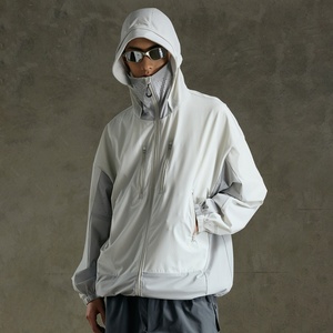 <b>Men</b> Spring <b>Lightweight</b> Quick Dry Anorak Zip up Safari Windbreaker Masked Outdoor Hiking Hooded <b>Jackets</b> Coats - Product Image 6