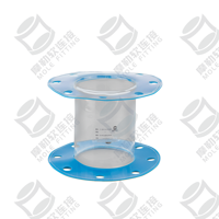 Connecteur flexible cylindrique à bride PU10 Seeflex 040E Polyuréthane transparent de qualité alimentaire