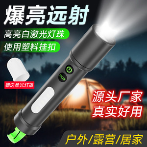 Linterna LED Recargable RAYBOW de 20W de Alta Potencia con Zoom, Batería 18650, Luz Lateral COB y Gancho para Camping - Product Image 5