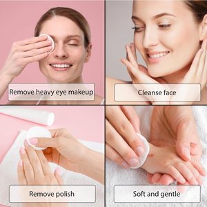 แผ่นสำลีเช็ดเครื่องสำอาง ปราศจากสารก่อภูมิแพ้ ไม่เป็นขุย |   ผ้าฝ้ายแท้ 100% - Product Image 2