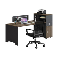 Bureau intégré-Table de bureau Cabinet-Bureau minimaliste moderne avec cloison et rangement