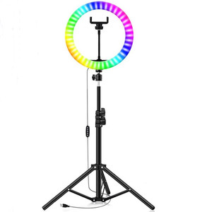 10 pulgadas RGB luz Usb belleza Video <span class=keywords><strong>estudio</strong></span> foto círculo lámpara regulable Selfie Led anillo luz con trípode flash LED fotografía - Product Image 1
