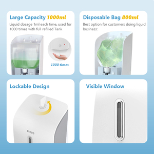Svavo Bằng Sáng Chế Tự Động Phòng Tắm Touchless Treo Tường Rượu Lỏng Bọt Gel Khử Trùng Bơm Tự Động Xà Phòng <span class=keywords><strong>Dispenser</strong></span> - Product Image 4