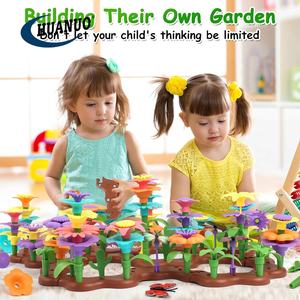 STEM教育ガーデニングは子供のためのおもちゃのふり274 PCSフラワービルディングブロック - Product Image 5