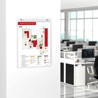 Support mural en acrylique pour panneau, porte-panneau transparent en plexiglas, porte-documents, cadres photo en plastique avec tous les accessoires de montage
