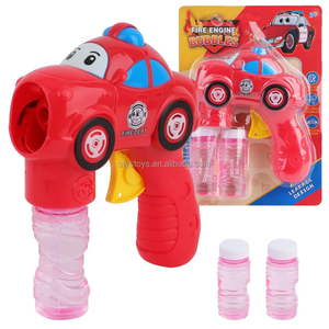 Phim hoạt hình xe cứu hỏa bong bóng Súng không có pin cần ma sát cháy động cơ xà phòng thổi bong bóng máy - Product Image 1