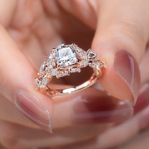 Messi Jewelry 18k 1.5ct <b>Cushion</b> Cut Women Jewelry <b>Ring</b> Luxury Engagement <b>Ring</b> Style Lab Diamond <b>Ring</b> - Product Image 1